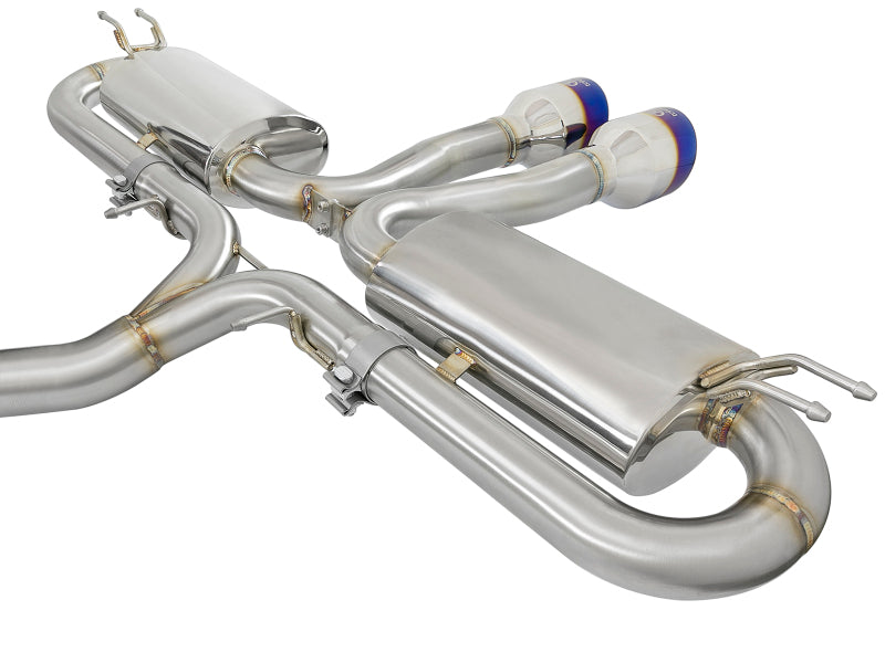 aFe Takeda 3in 304 SS Cat-Back Exhaust System w/ Blue Tips 2017+ Honda Civic Si 4Dr I4 1.5L (t) - 49-36621-L