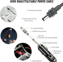 Load image into Gallery viewer, 12V-24V Car Cigarette Lighter to DC Power Cable for Starlink Mini | 3M-10M