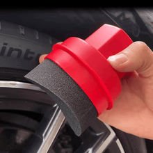 Load image into Gallery viewer, Tire Shine Applicator Sponge | Arc Design | Storage Lid | 2 Styles | 3 Colors