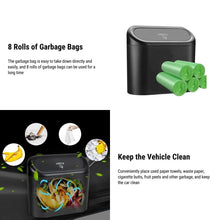Load image into Gallery viewer, Car Trash Can with 8 Rolls of Garbage Bags for Tesla