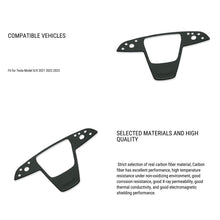 Load image into Gallery viewer, Carbon Fiber Yoke Steering Wheel Trim Panel Cover for Model S/X 2021+