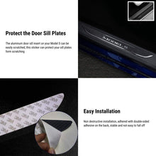 Load image into Gallery viewer, Carbon Fiber Textured Front Door Sill Protector for Tesla Model S 2016-2018