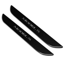 Load image into Gallery viewer, Carbon Fiber Textured Front Door Sill Protector for Tesla Model S 2016-2018