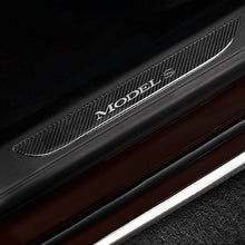 Load image into Gallery viewer, Carbon Fiber Textured Front Door Sill Protector for Tesla Model S 2016-2018
