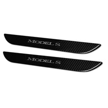 Load image into Gallery viewer, Carbon Fiber Textured Front Door Sill Protector for Tesla Model S 2016-2018