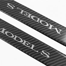 Load image into Gallery viewer, Carbon Fiber Textured Front Door Sill Protector for Tesla Model S 2016-2018