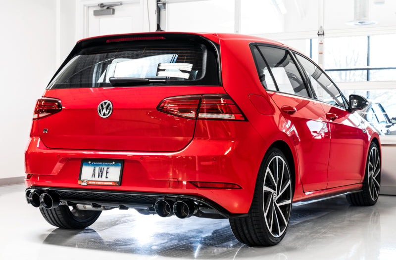 AWE Tuning Volkswagen Golf R MK7 SwitchPath Exhaust w/Diamond Black Tips 102mm - 3025-43068