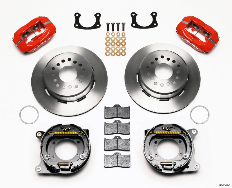 Wilwood Forged Dynalite P/S Park Brake Kit Red New Big Ford 2.36in Offset - 140-7582-R