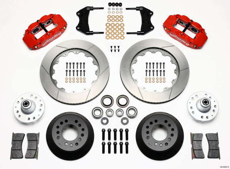 Wilwood Narrow Superlite 6R Front Hub Kit 14.00in Red WWE ProSpindle - 140-9920-R