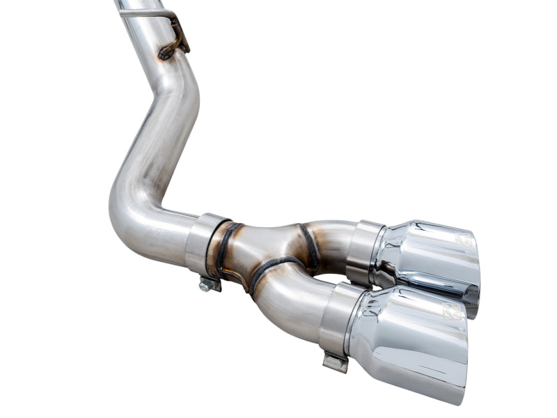 AWE Tuning 4th Gen GM 1500 5.3L 0FG Cat-Back Dual Side Exit (Flat Bumper) - Chrome Tips - 3015-22207