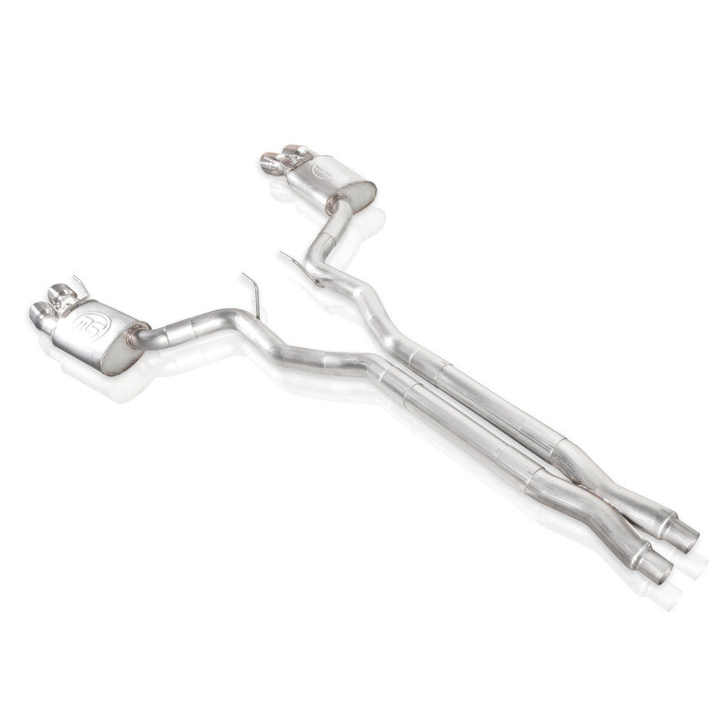 Stainless Works 2018+ Ford Mustang GT 3in Redline Series Catback X-Pipe w/Active Valves & Quad Tips - M18CBXFCV