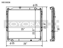 Load image into Gallery viewer, Koyo 96-02 Toyota 4Runner 2.7L / 3.4L w/ 5MT Radiator (Requires Cap PN SK-C13) - VH010665N