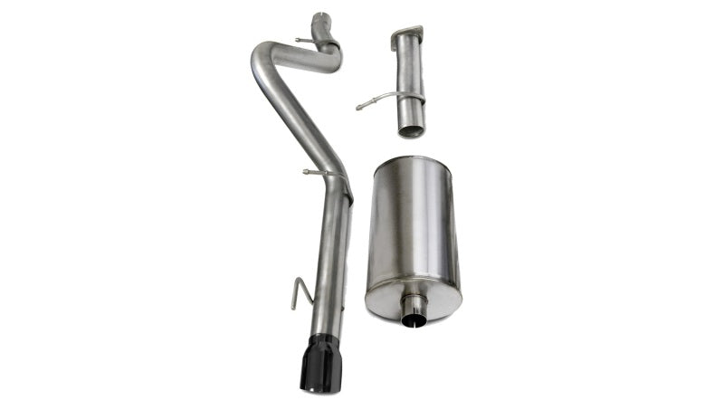 Corsa 2006-2008 Chevrolet Trailblazer SS 6.0L V8 Black Sport Cat-Back Exhaust - 14256BLK