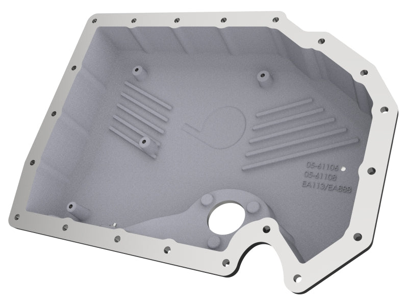 aFe 05-19 VW 1.8L/2.0L w/ Oil Sensor Engine Oil Pan Black POWER Street Series w/ Machined Fins - 46-71210B
