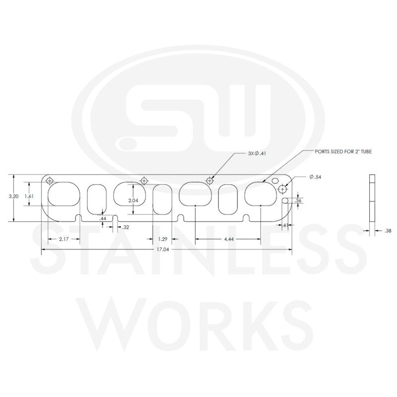 Stainless Works Hemi 5.7L/6.1L/6.4L D-Port Shaped Header 304SS Exhaust Flanges 2in Primaries - HFJP61200