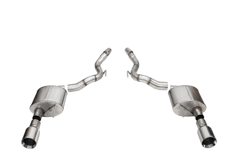 Corsa 2024-2025 Ford Mustang GT Sport Axle-Back Dual Rear Exit with 4.5in Straight Cut Tips - 21273