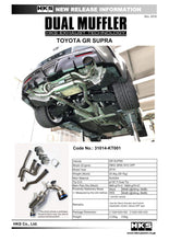 Load image into Gallery viewer, HKS 2019+ Toyota GR Supra w/o OPF Dual Hi-Power Titanium Tip Catback Exhaust - 31014-KT001