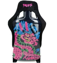 Load image into Gallery viewer, NRG FRP Bucket Seat (Large) Black Alcantara w/ Dragon Livery - FRP-302BK-DRGN-N
