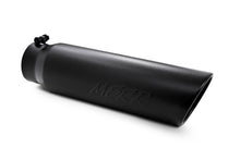 Load image into Gallery viewer, MBRP Universal 5in OD Angled Rolled End 4in Inlet 18in Length Black Finish Exhaust Tip