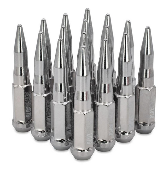 BLOX Racing Spike Forged Lug Nuts - Chrome 12 x 1.50mm - Set of 16 - BXAC-00160-16