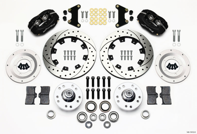 Wilwood Forged Dynalite Front Kit 12.19in Drilled 49-54 Chevy/53-62 Corvette (*Line Kit Needed*) - 140-11812-D