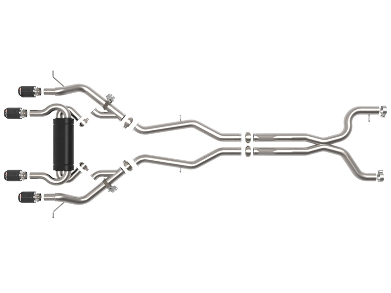 aFe MACHForce XP Exhausts Cat-Back SS 19-21 BMW M2 Competition L6-3.0L w/Carbon Tips - 49-36351-C