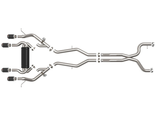 aFe MACHForce XP Exhausts Cat-Back SS 19-21 BMW M2 Competition L6-3.0L w/Carbon Tips - 49-36351-C