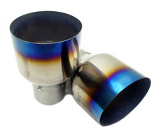 Load image into Gallery viewer, Invidia 15+ Subaru STI 4Dr Q300 Single Layer Titanium Burnt Quad Tip Cat-Back Exhaust - HS15STIG2T