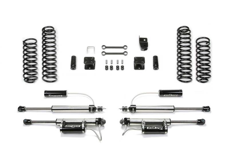 Fabtech 07-18 Jeep JK 4WD 4-Door 3in Sport System w/DL 2.25 Resi Shocks - K4084DL