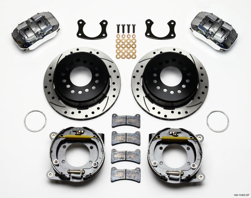 Wilwood Dynapro Low-Profile 11.00in P-Brake Kit Drill-Pol Small Ford 2.50in Offset - 140-11403-DP