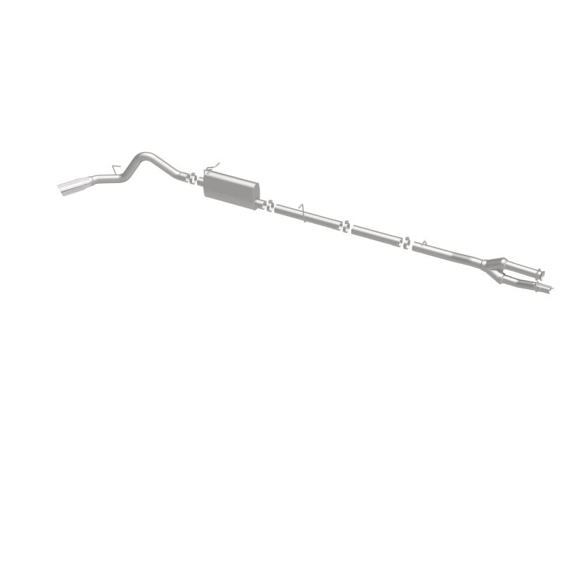 MagnaFlow Sys C/B 11-15 Ford Super Duty F250 6.2L EC CC, SS 3.5in Single Rear Pass Side Ext 5in Tip - 19174