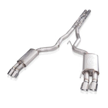Load image into Gallery viewer, Stainless Works 18+ Ford Mustang GT 3in Legend 304SS Catback w/ H-Pipe Quad Polished Tips (No Valve) - M18CBHPCL