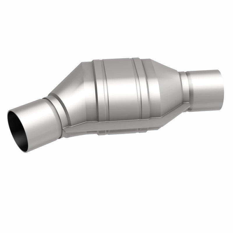 MagnaFlow Universal Catalytic Converter 2in Inlet/Outlet Angled Offset/Center Oval (California) - 444074