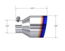 Load image into Gallery viewer, MBRP Universal Burnt SS Tip 2.5in ID / 4.5in OD Out / 6.5in Length Angle Cut Single Wall