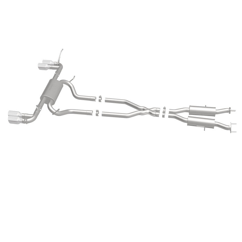 MagnaFlow Cat Back, SS, 2.5in, Quad Split Polish 4in tip 14-15 Jeep Grand Cherokee 3.6L/5.7L V6/V8 - 19193