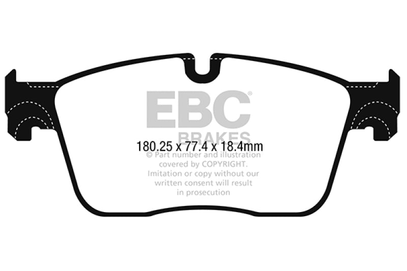 EBC 15-17 Jaguar XF 3.0L Redstuff Front Brake Pads - DP32253C
