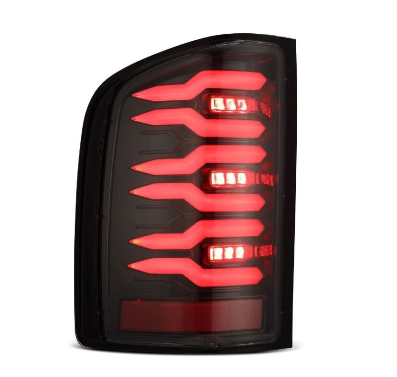 AlphaRex 07-13 Chevrolet Silverado 1500 (Ex. Hybrid Models) LUXX-Series LED Tail Lights Alpha-Black - 620090
