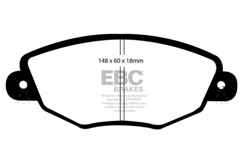 EBC 01-04 Jaguar X-Type 2.5 Yellowstuff Front Brake Pads - DP41322R