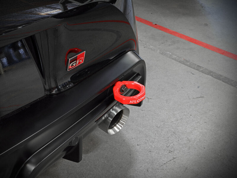aFe Control Rear Tow Hook Red 20-21 Toyota GR Supra (A90) - 450-721002-R
