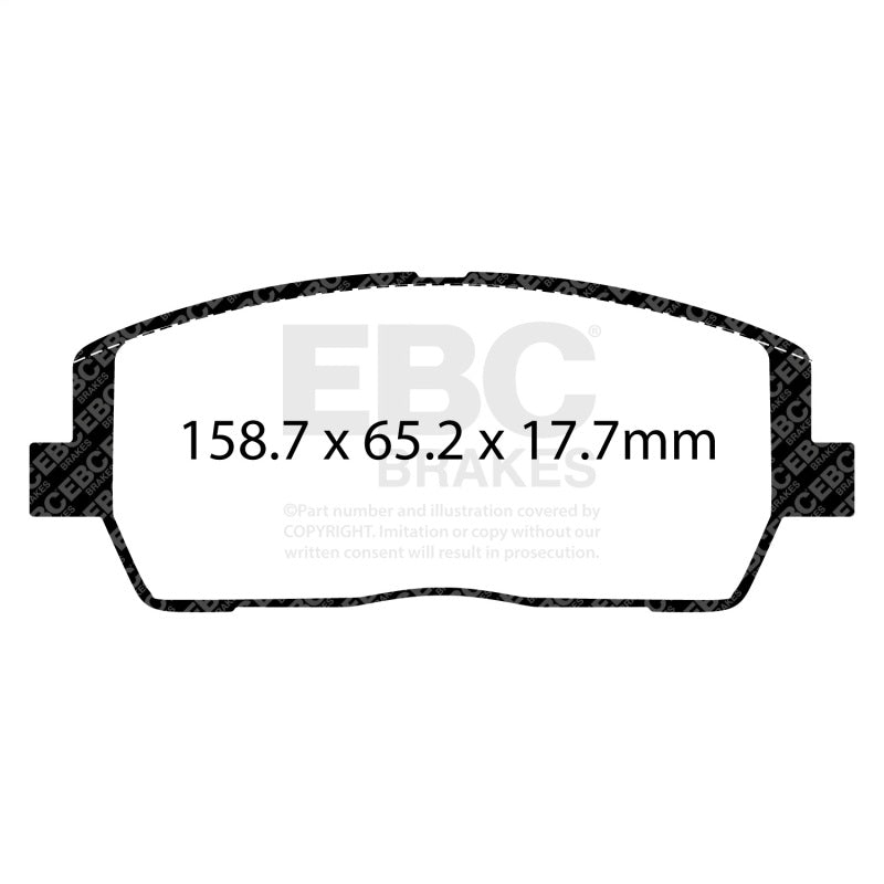 EBC 2019+ Hyundai Palisade 3.8L Yellowstuff Front Brake Pads - DP42444R