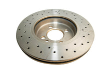 Load image into Gallery viewer, DBA 02-06 Mini Cooper Front Street Series Drilled &amp; Slotted Rotor w/Gold Hat - DBA542X