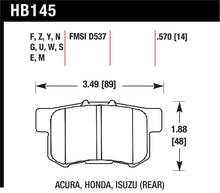 Load image into Gallery viewer, Hawk Acura / Honda / Suzuki DTC-30 Race Rear Brake Pads - HB145W.570