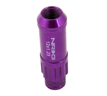 Load image into Gallery viewer, NRG 700 Series M12 X 1.25 Steel Lug Nut w/Dust Cap Cover Set 21 Pc w/Locks &amp; Lock Socket - Purple - LN-LS710PP-21