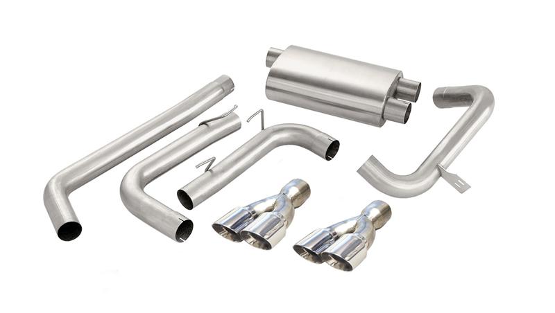 Corsa 1998-2002 Chevrolet Camaro Convertible Z28 5.7L V8 LS1 Polished Sport Cat-Back Exhaust - 14143