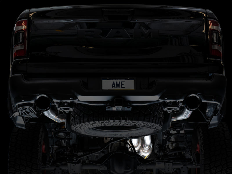 AWE Tuning 2021 RAM 1500 TRX 0FG Cat-Back Exhaust - Diamond Black Tips - 3015-33005
