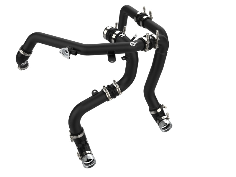 aFe 21-23 Ford Bronco V6-2.7Ltt BladeRunner Alum Hot & Cold Charge Pipe Kit - Black - 46-20584-B