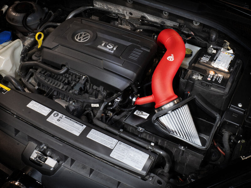 aFe Rapid 15-21 VW GTI L4 2.0L Induction Red Edition Cold Air Intake System w/ Pro DRY S Filter - 52-10020DR