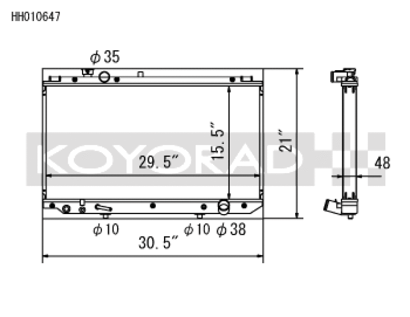 Koyo 97-05 Toyota Aristo / Lexus GS300 Radiator - HH010647