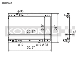 Koyo 97-05 Toyota Aristo / Lexus GS300 Radiator - HH010647