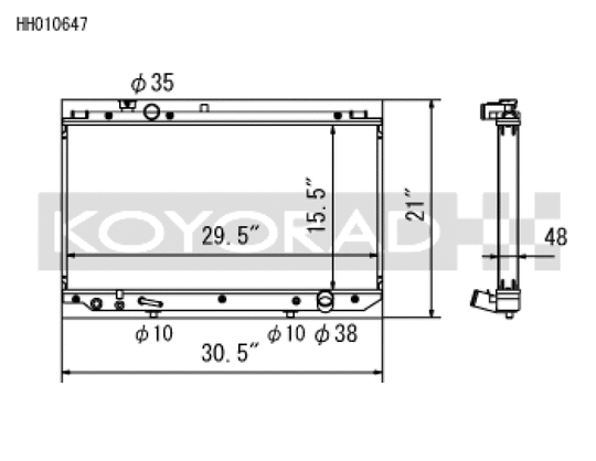 Koyo 97-05 Toyota Aristo / Lexus GS300 Radiator - HH010647